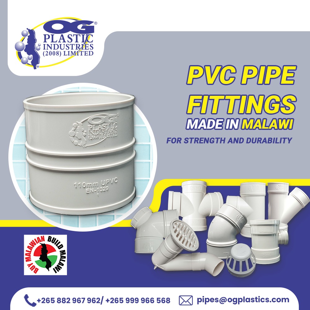 og_malawi's tweet photo. For all your drainage and plumbing solutions visit us for quality PVC pipe fittings.
#PVC #PVCpiping #Drainge #Plumbing #OGPlastic #Malawi https://t.co/42mxFVLvX1