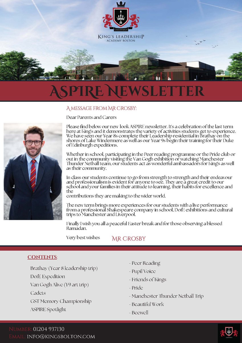 Read our latest newsletter on our website for all our latest news! buff.ly/3KlXY8w #ASPIRE <a href="/GSTschools/">Great Schools Trust</a>