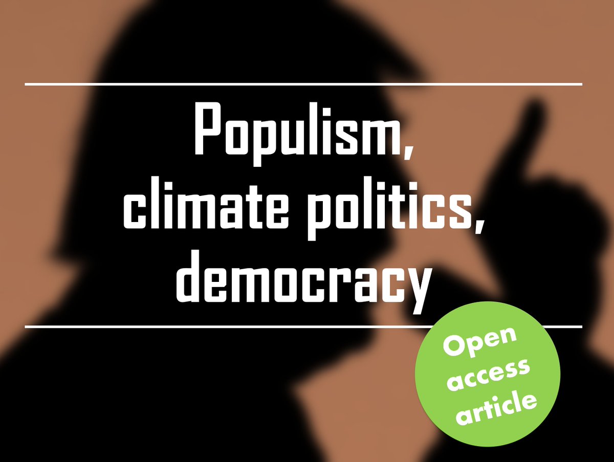 Populists are not the same - they even act quite differently when it comes to climate change. Markus Lederer, @MCeciliaOlivei2, and I unpack the links in a new open-access article in @Env_Pol: bit.ly/3NK7sMZ
#ClimateCrisis #Populism #Democracy 
@TUDarmstadt @IASS_Potsdam