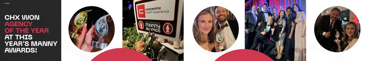 ConcentricLife (@concentrichx) on Twitter photo We couldn’t be more excited to announce that CHX was named Agency of the Year at last night’s Manny Awards! Thank you, <a href="/medadnews/">Med Ad News</a>, for recognizing our agency’s dedication to creating impactful healthcare advertising.
#mannyawards2022 #agencyoftheyear We couldn’t be more excited to announce that CHX was named Agency of the Year at last night’s Manny Awards! Thank you, <a href="/medadnews/">Med Ad News</a>, for recognizing our agency’s dedication to creating impactful healthcare advertising.
#mannyawards2022 #agencyoftheyear