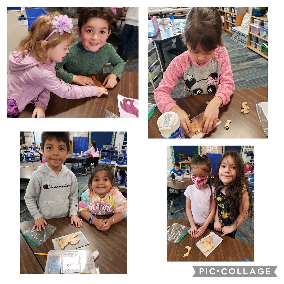 Such a cool gift!!  Beautiful wooden puzzles donated to each of my kindergarten  kiddos!  Handmade by a student's sweet Great Grandpa ❤
