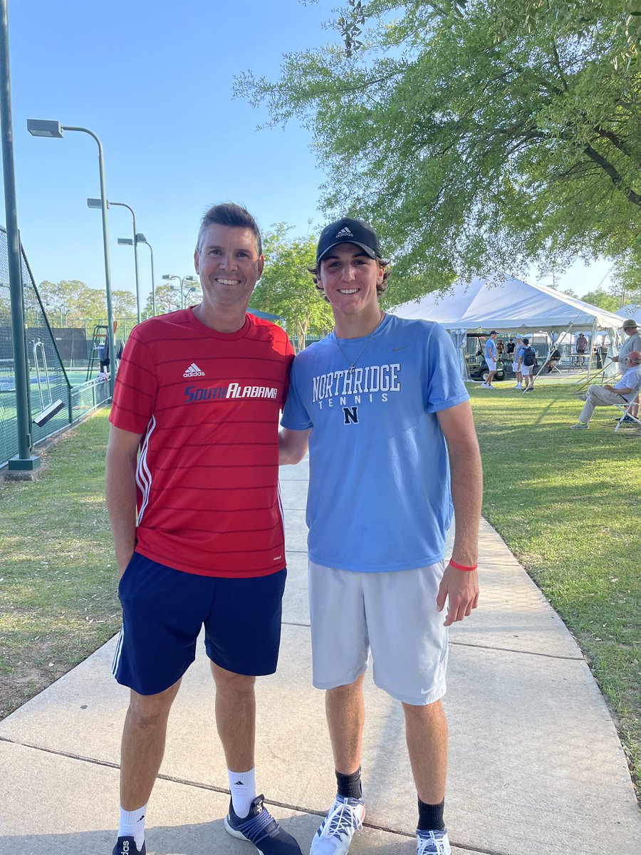 Nice to have Braden’s college coach come see him today! Some exciting tennis still to come…