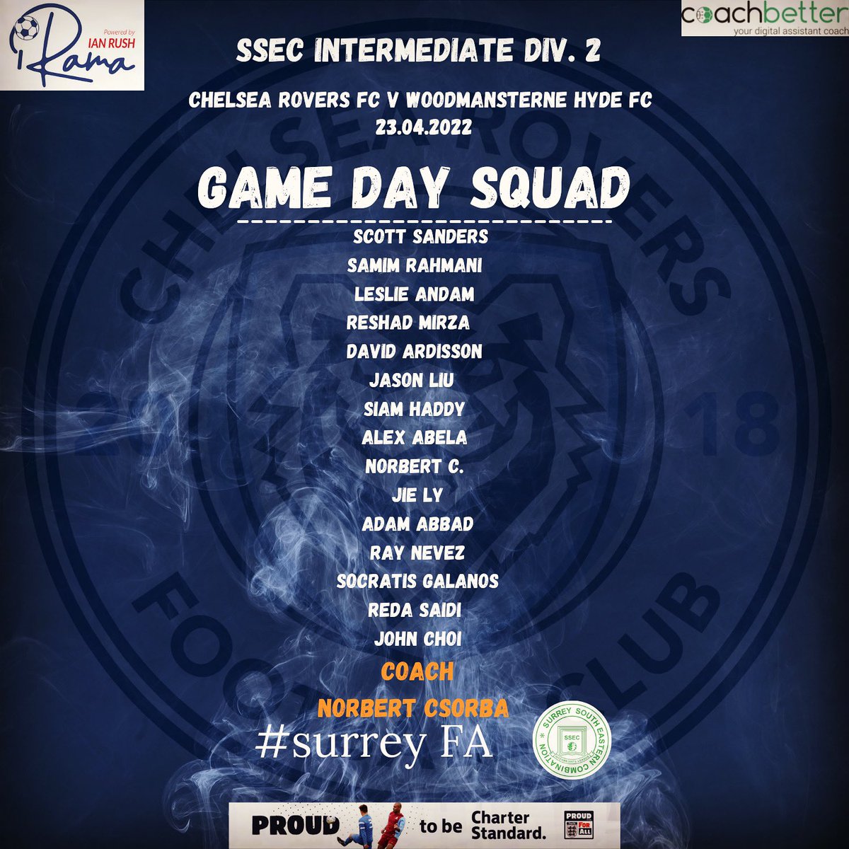 Chelsea Rovers Football Club (@chelsearoversfc) on Twitter photo Squad announced for tomorrow’s huge game! 👌
COYR!!! 🔥🔥🔥
@PodcastSelk
<a href="/ssecleague/">Surrey South Eastern Combination</a> Squad announced for tomorrow’s huge game! 👌
COYR!!! 🔥🔥🔥
@PodcastSelk
<a href="/ssecleague/">Surrey South Eastern Combination</a>