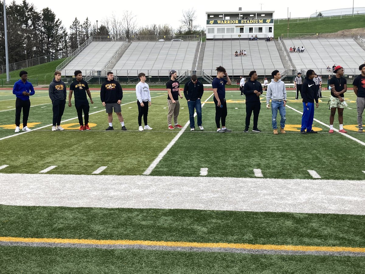 2022 Griffin Recruits introduced before Spring Game tonight! Welcome to the Hill New Griffins! <a href="/SHU_FBALL/">Seton Hill University Football</a>