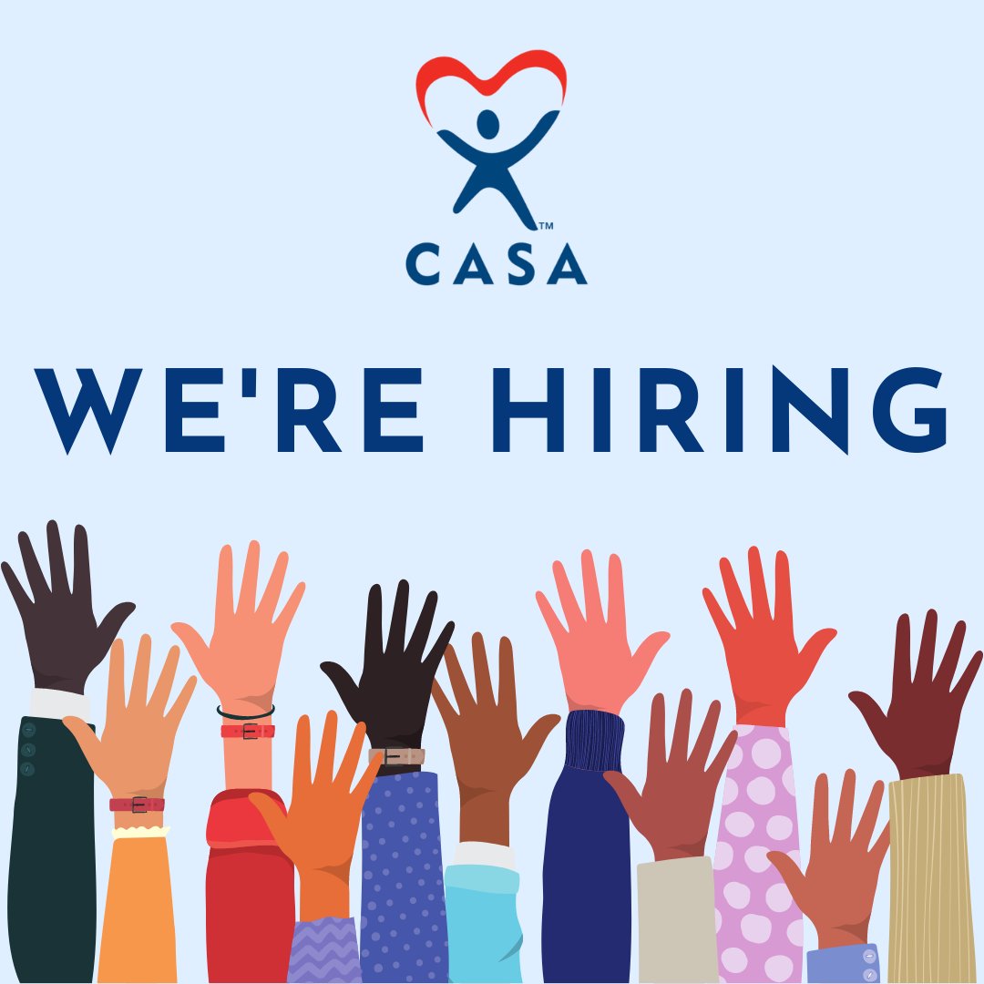 MDCASA's tweet photo. Looking for a career change? Want to work for a growing child welfare nonprofit and lead the philanthropic elements of the organization’s strategy to serve children in foster care? Check out CASA's career opportunities across the state of Maryland. https://t.co/CMyi3Iej34 https://t.co/D6sbDwCI7f