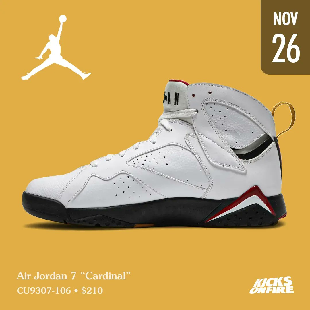 kicksonfire's tweet photo. Air Jordan 7 “Cardinal” it's a cop ? 😍 https://t.co/pOVCCrPL7g