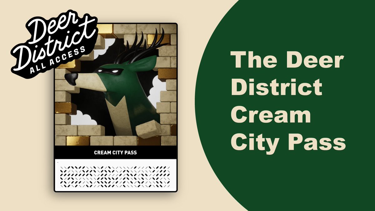 4/ The (free) #DeerDistrictAllAccess Cream City Pass gets you on-premises access to a VIP viewing area and <a href="/DeerDistrict/">Deer District</a> discounts🍻, with exciting stuff planned for the future. Learn more about the project over at allaccess.deerdistrict.com and follow along <a href="/DeerDistrictVIP/">Deer District All Access</a>! 🦌🏀