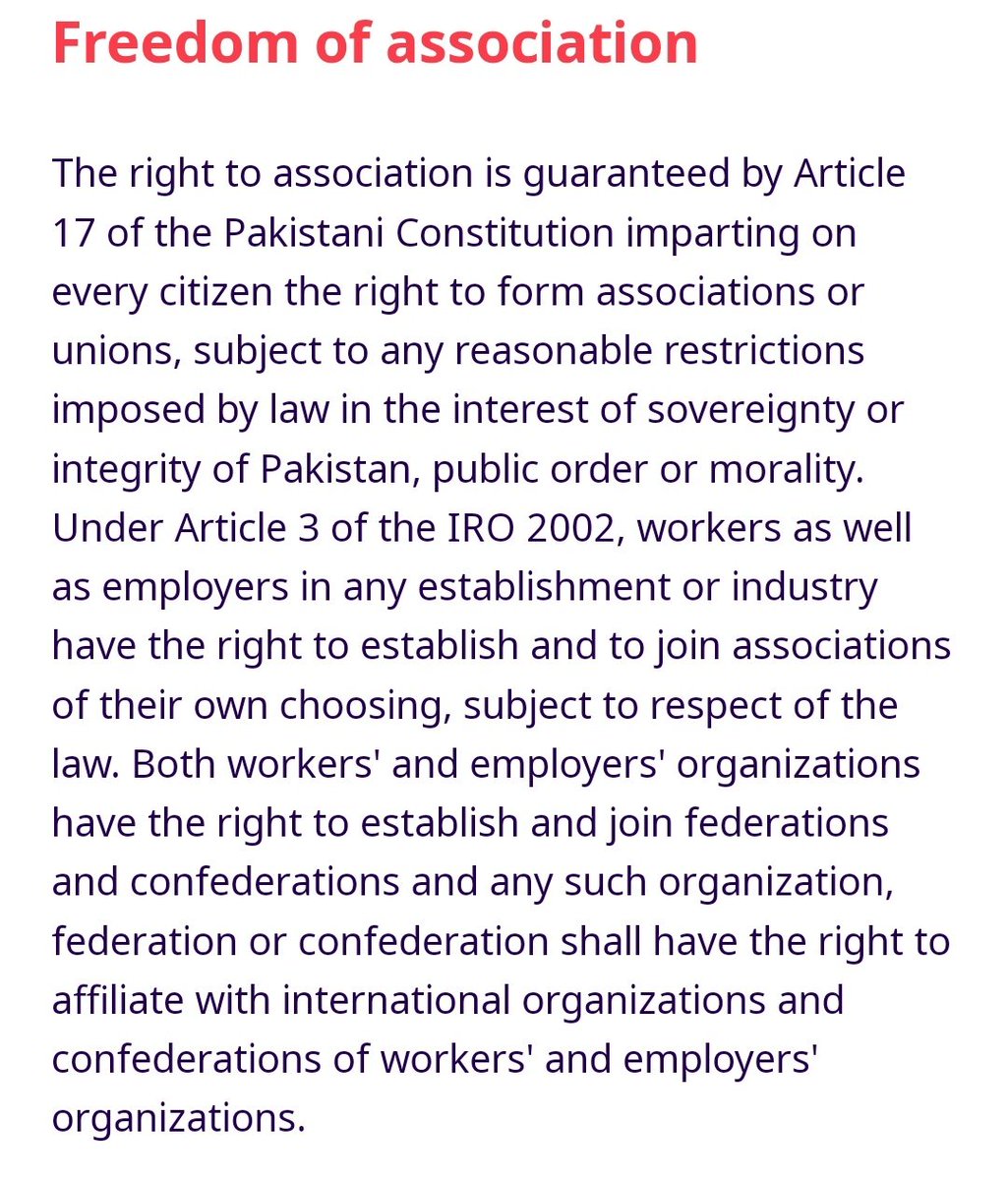 BankersAssoPak's tweet photo. Lets see how banks govern and bound their employees not to make unions. These are provisions in the constitution of Pakistan. Bankers will make unions to safeguard their interests.
@StateBank_Pak @HBLPak @MCBBankPk @SarcasticBank @PakPMO @MiftahIsmail @CMShahanaHanif https://t.co/3rADxG9NlL