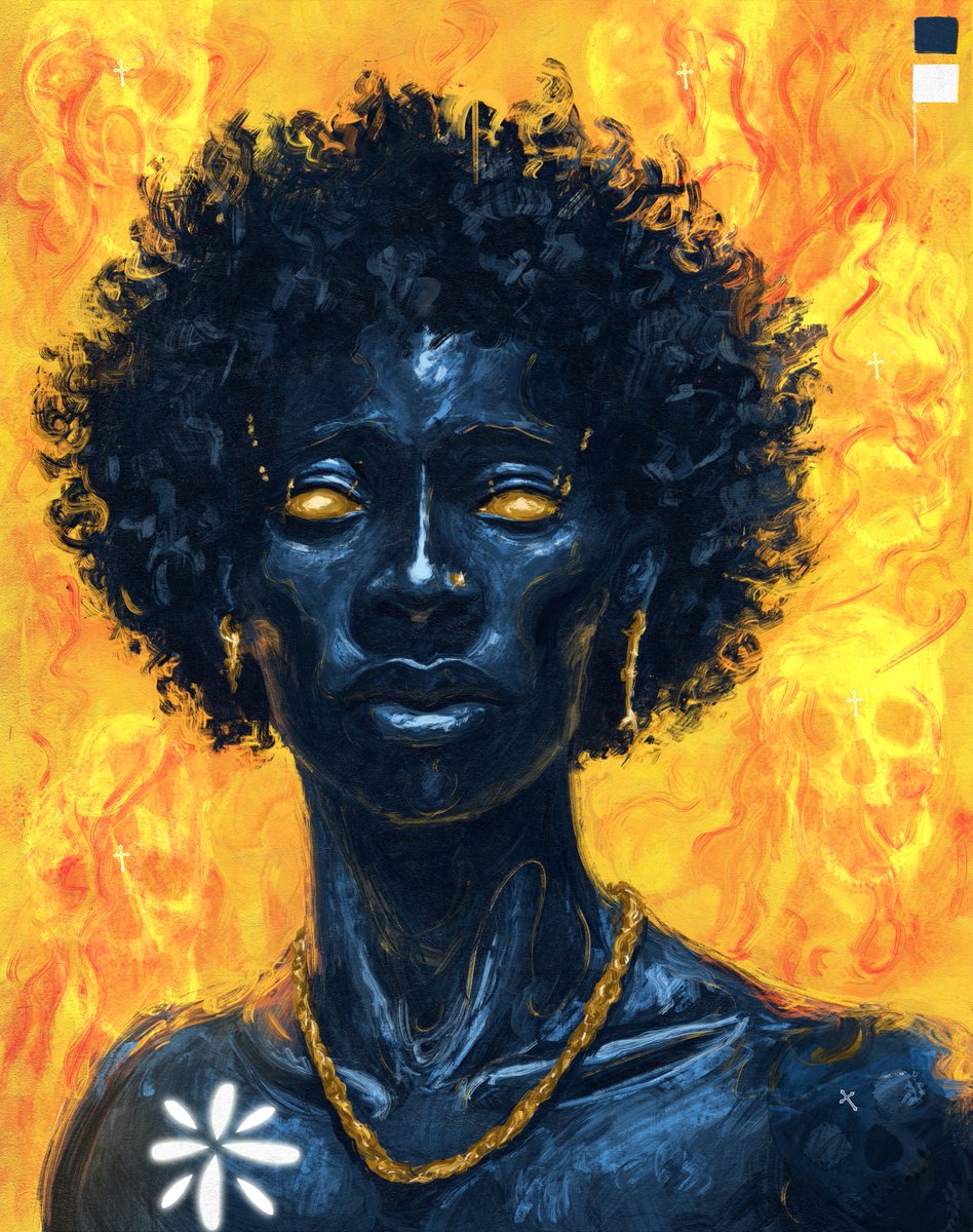 AnthonyAzekwoh's tweet photo. Colour Sketch and Final painting. 
Not everything goes to plan but I love happy accidents. https://t.co/GLtGSaW8yu