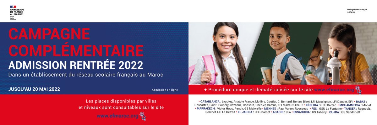 Saisissez l’occasion!  ⁦<a href="/aefeinfo/">AEFE</a>⁩ ⁦<a href="/AmbaFranceMaroc/">La France au Maroc 🇫🇷🇪🇺</a>⁩
