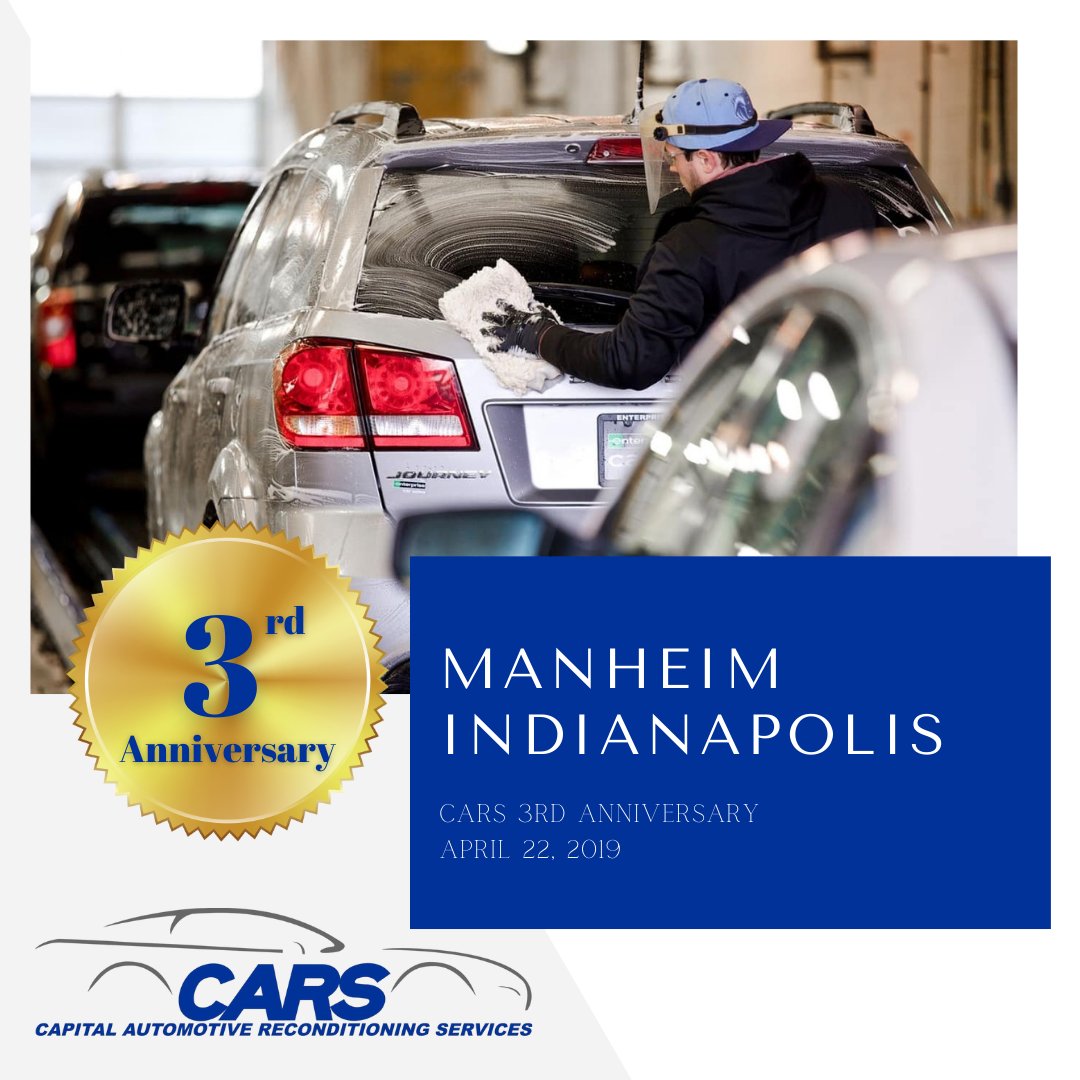 Congratulations to our Manheim Indianapolis detail shop as we celebrate 3 wonderful years of achievements. We are extremely proud of all of the hard work and dedication of our CARS family!

#CARSRecon #3YearAnniversary
#ManheimIndianapolis
#EveryDetailMatters