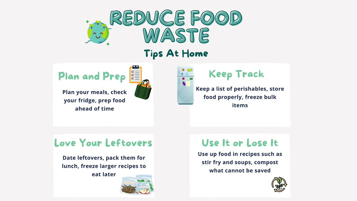 Grow2BFit's tweet photo. Happy Earth Day! Follow these tips to help reduce your food waste at home and help save on groceries
#grow2bfit #Tucson #reducewaste #earthday #food #healthytips #family #athome #reduce #reuse #recylce #diadelatierra #reciclar #reciclareutilizareduce #consejossaludables #familia https://t.co/zGTvL11c22