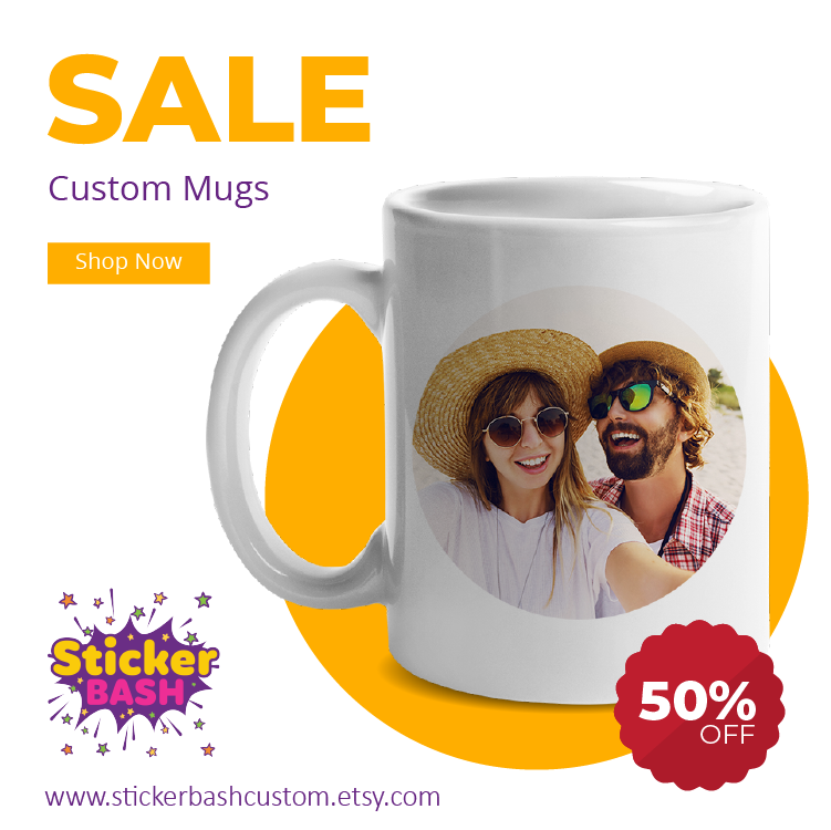 Custom photo mugs starting from $5 😱🤩 Visit us at stickerbashcustom.etsy.com now❗️❗️
.
.
.
#custommugs #personalizedmug #customizedmug #photomugs #logomugs #weddingmugs #birthdaymug #giftmugs #customphotomug #ceramicmugs #weddingfavorideas #partyfavorideas #personalizedfavors