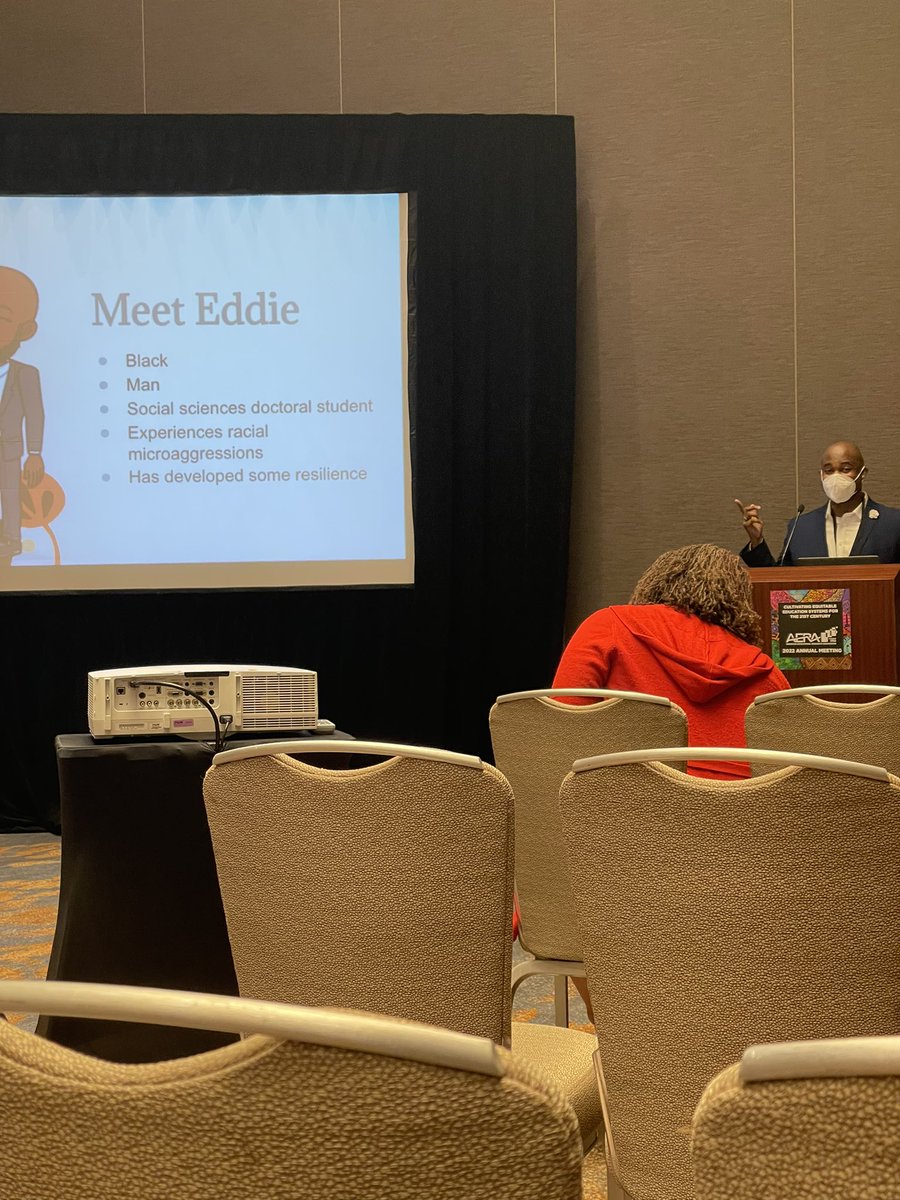 DrJKWallace's tweet photo. Increasing my knowledge on tempered radicalism thanks to my #FOCC2020 brotha, Dr. @jessefordj! 

Excellent kick off to my #AERA2022 experience. ✊🏾 https://t.co/uX9i2FDPv8