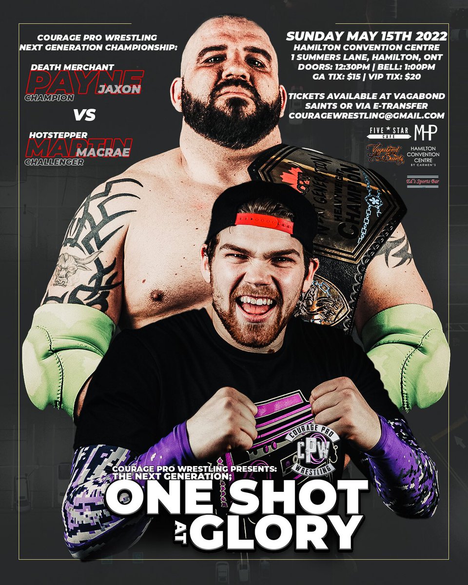 Courage_Pro's tweet photo. 🚨MATCH ANNOUNCEMENT🚨

Next Generation Championship:
JAXON PAYNE(c) vs MACRAE MARTIN

We've waited long enough to start announcing matches. So here we go with the first one.

JAXON PAYNE has dominated the past 3 shows he has been on for Courage Pro Wrestling. https://t.co/HEkvodIIx2