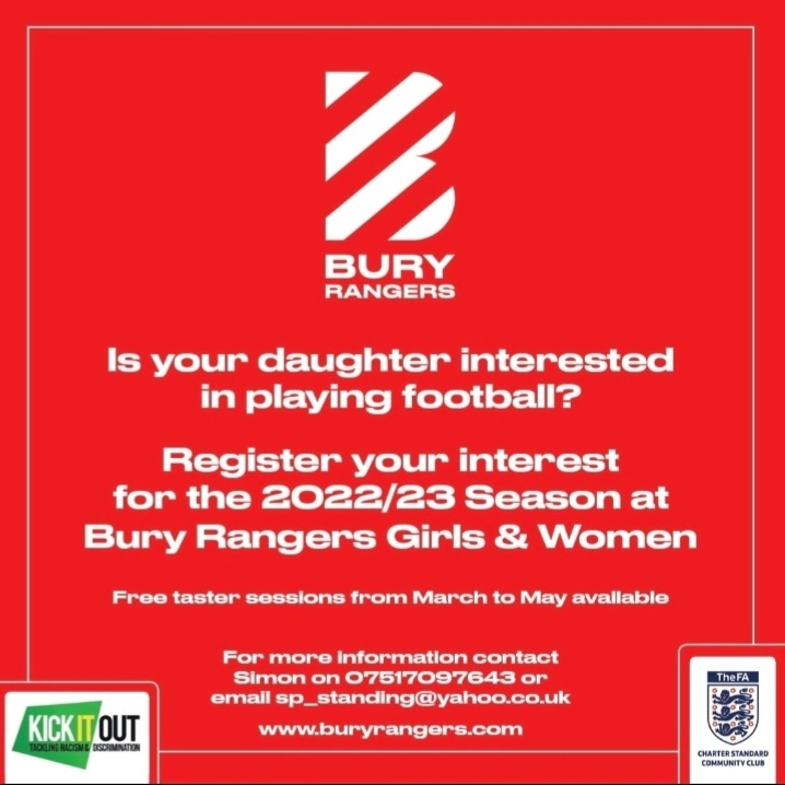 Bury Rangers Girls & Women on Twitter "Teams all the way through from