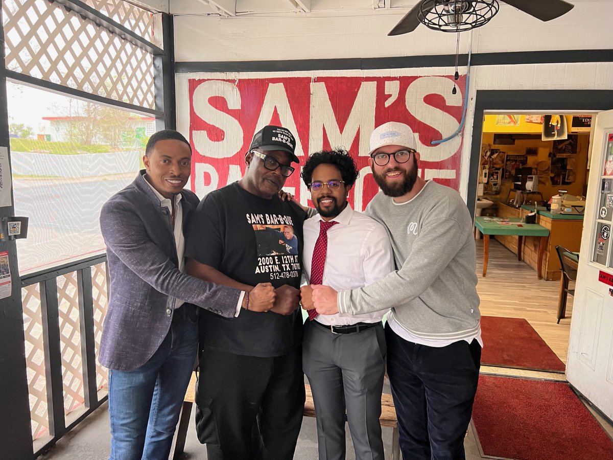Had a life changing conversation with the legendary Brian Mays from Sam's BBQ &amp; Malcolm Haraway from #HBCU Huston-Tillotson. 3 black professionals, in completely different industries, yet so many elements of our spirits in common: resilience, motivation, &amp; love✌🏾