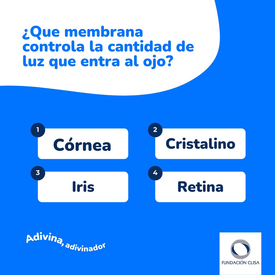 FUNDACION_CLISA's tweet photo. ¿Conoces la respuesta? Déjala en los comentarios.
#FUNDACIÓNCLISA https://t.co/7hJbSC8smB