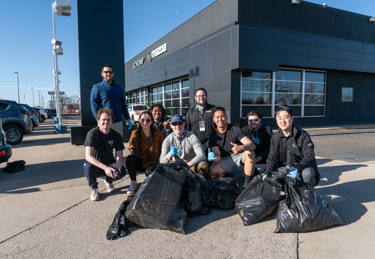 schompauto's tweet image. Happy Earth Day! Today, our employees volunteered at our 3 campus locations to clean up trash in our community. Learn more about our philanthropy efforts at schompspark.com.