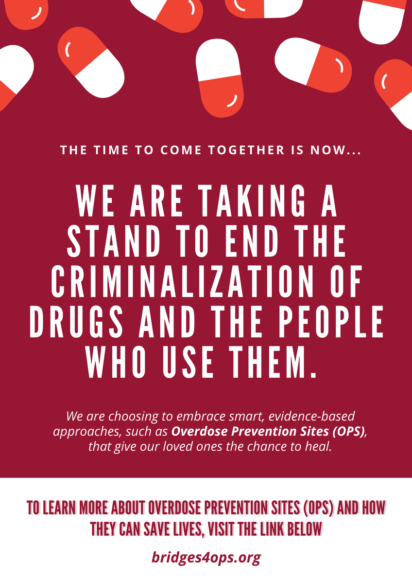 pmdrugpolicy's tweet photo. We are taking a stand. Will you join us? 

To learn more about Overdose Prevention Sites, please visit the link below ⬇️

https://t.co/pRoVusnh6y https://t.co/g5o54LkRsQ