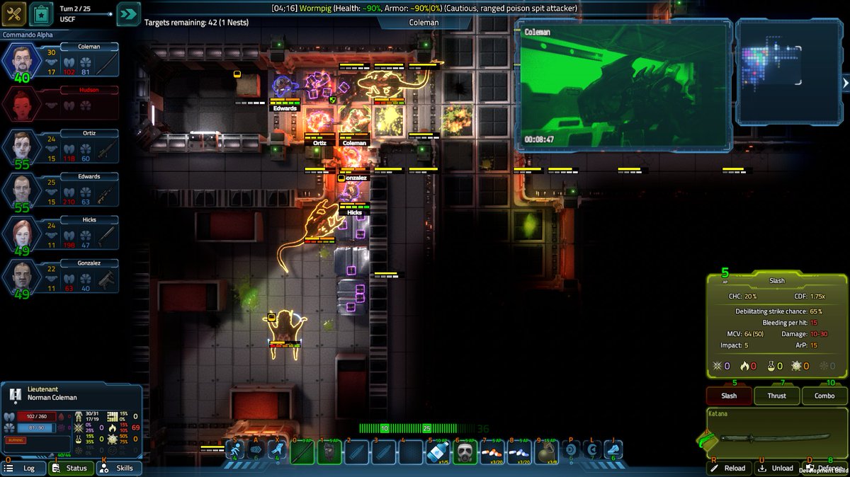 AngryCatStudios's tweet photo. Take a look at the information bar on the top which shows important details during the combat.
Wishlist USC: Counterforce on Steam: https://t.co/CETjmrpuqd
#rpglite #strategy #turnbased #tactics #scifi #gamedev #indiedev #topdown #squad #steam #demo #tbt #wishlist #steam https://t.co/EAiRoON0No