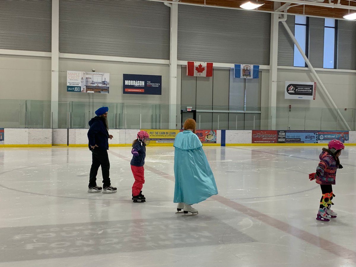 TimUppal's tweet photo. Thanks to @LaurelCLYEG and the organizers of the Laurel Skate Party. It was great to see everyone at the Meadows Rec Centre and Anna from Frozen made an appearance! #millwoods #yeg #edmonton https://t.co/AcUxKBf8eu