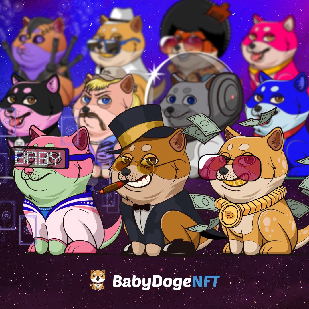 BabyDogeNFTs's tweet photo. Mint is in less than 1 hour on https://t.co/GoEAceLQqC !

Which one do you want in your wallet!? 

#BabyDogeArmy Sneak Peak 👀 https://t.co/5sy72mjLwT