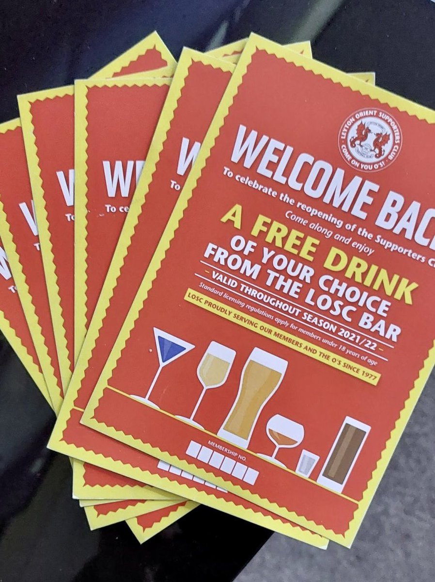 LOFCSupporters's tweet photo. DRINKS VOUCHERS: If anyone has any unused drinks vouchers these are valid until the post match session of the Tranmere home game on 7 May - use it or lose it! #FreeBeer #lofc #TwoGamesLeft https://t.co/rvwZCdNSNy