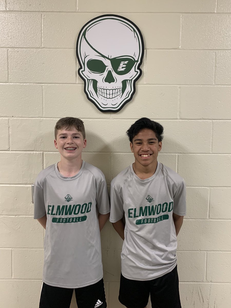 ElmwoodraidersF's tweet photo. Congrats to our Week 11 Offseason Athletes of the Week, Connor Nutt &amp; Bradley Moses. Both of these athletes are young men of character, hard workers, &amp; excellent teammates who put TEAM first.  Getting better brick by brick!  Go Raiders! @ElmwoodRaiders @RogersMountieFB https://t.co/XJD6qUe3GN