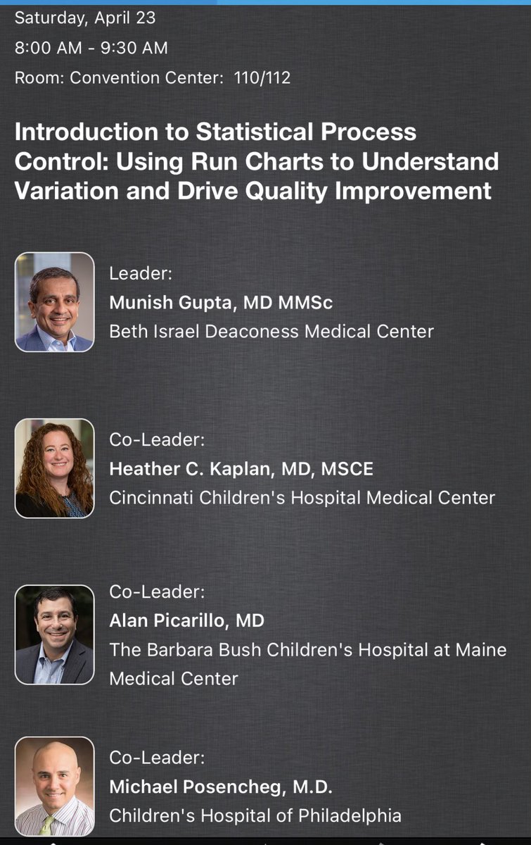 MikePosencheg's tweet photo. Are you at @PASMeeting #PAS2022 ? Interested in learning about run and control charts in QI? We have two workshops on Saturday to help! @munishguptamd @hckap @michellempena @alan_picarillo https://t.co/kKxGrYMgds