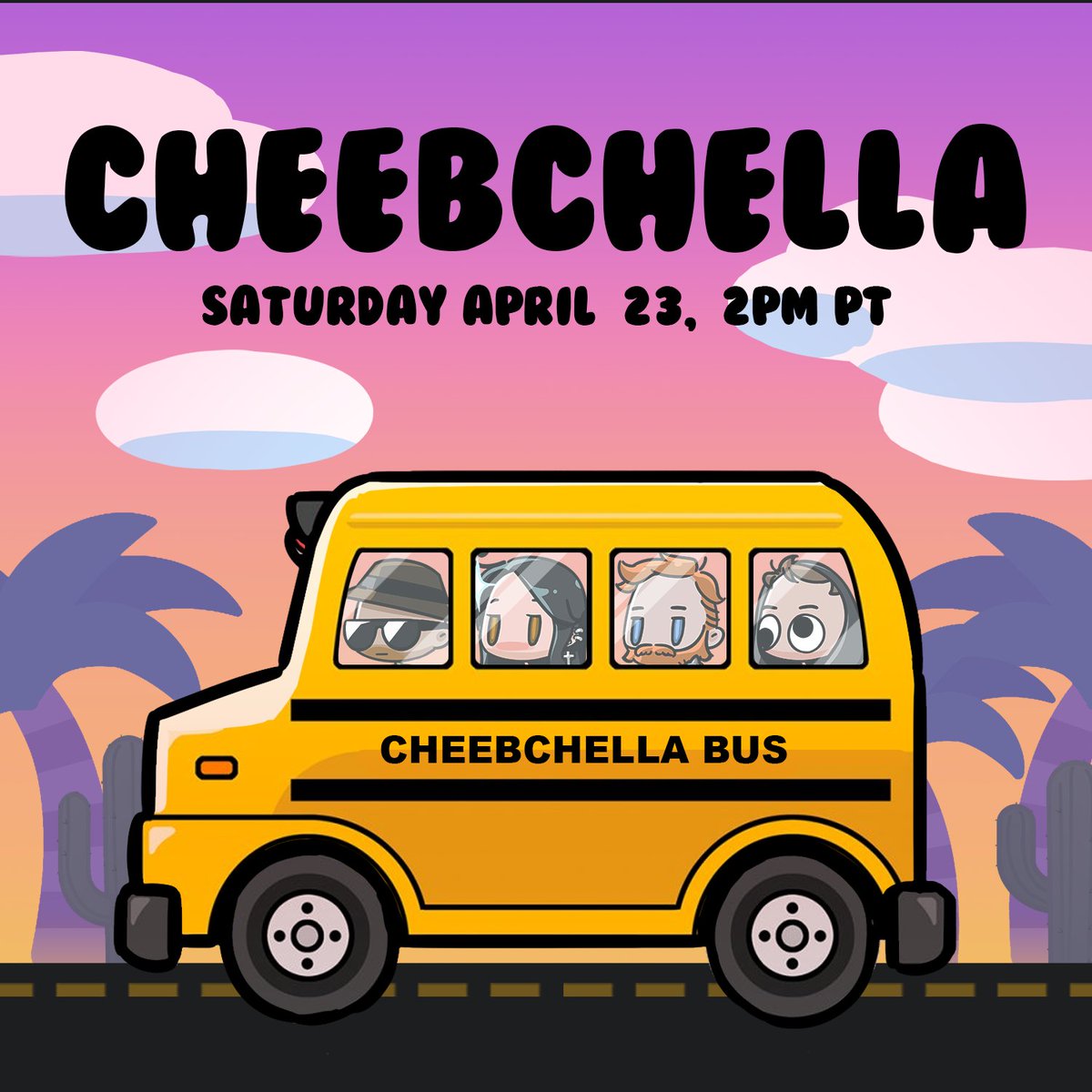 CheebieVerse's tweet photo. Missing @coachella? Join us for wknd 2 with Cheebchella 🌞

@JisuArtist will be streaming live this Saturday @ 2PM PT from Coachella

Many CheebLists will be given to attendees. Cheebchella shuttles will bring you into the discord, so turn your 🔔 on. See the shuttle = it's open! https://t.co/aWAfJD9iFw