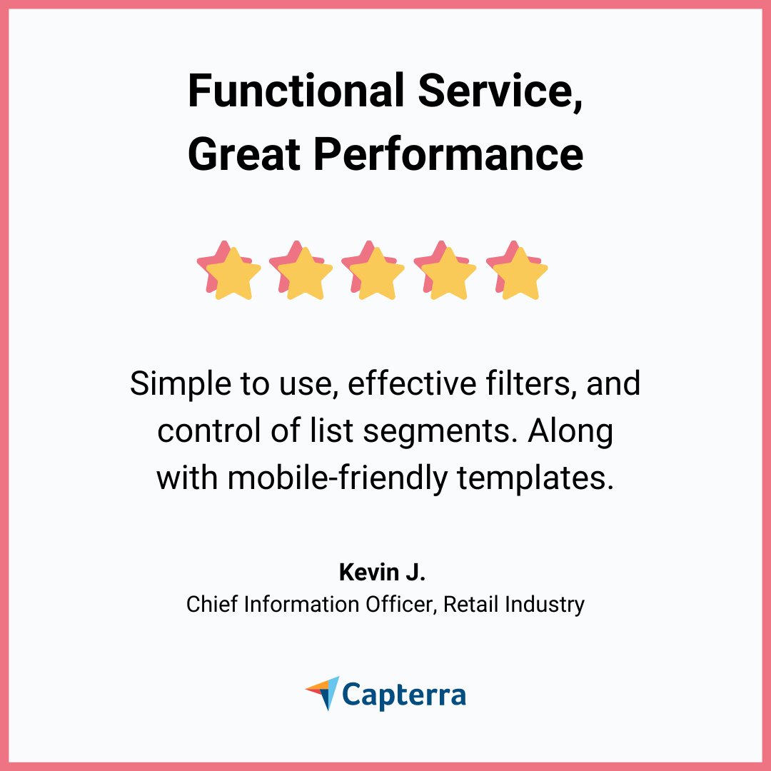 Happy Friday! To close out the work week, we have a recent review to share from a happy customer. 

#CustomerSatisfaction #HappyCustomer #EmailMarketing