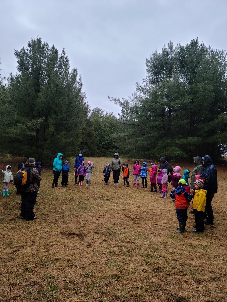 OutdoorEdKPR's tweet photo. On Thursday we practiced the “there is no bad weather, only bad clothing” rule and had a great time in the soggy forest with gr 1 @murraybears1967 spring sensory exploring, shelter building, bird calling (Cheeeeeeese bur-ger) and aquatic insect sorting! https://t.co/K3WmZoQlHr