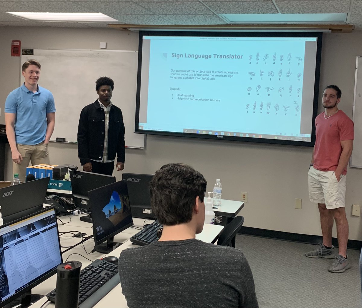 MercerEmmie's tweet photo. We had the coolest @Raspberry_Pi @canakit projects this semester! Speech-to-text, sign language translator, WiFi extender, tripwires, environmental sensors, motion detector w/photo capture and a magic mirror. So proud of my #pythonprogramming students’ hard work! https://t.co/Xt4gXUifUY