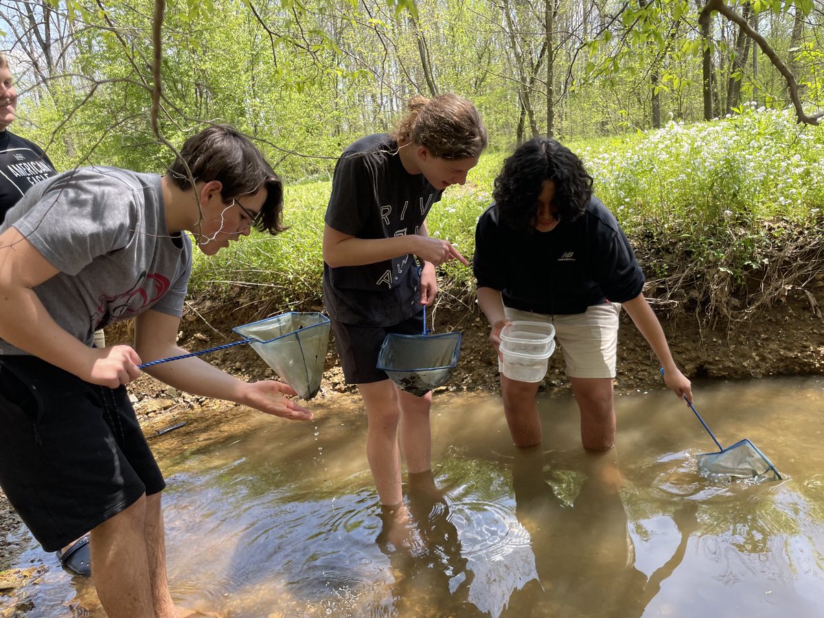 scipats's tweet photo. AP Environmental Science sampled creeks this afternoon looking for pollution intolerant species as indicators of water quality. https://t.co/alhJheoKms
