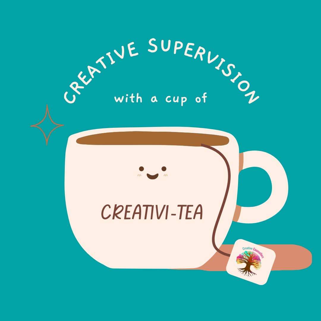 TanjaASharpe's tweet photo. Tonight @rimmer_gaynor and I hosted our #creativecounsellors monthly Creativi-Tea session focusing on facilitating a creative supervision space and on being our most thriving fishes in the fish bowl! A beautiful evening with awesome counsellors as always! #CreativeTribe #therapy https://t.co/8RnNf6PhoT