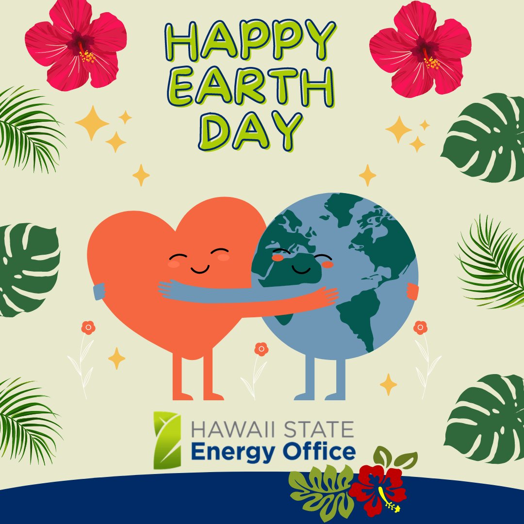 EnergyHawaiiGov's tweet photo. Aloha, Happy Earth Day! 🌎 On this #EarthDay, we celebrate the people in the #climate, #community, and #cleanenergy space for their tireless work to build a clean, resilient future in Hawai‘i. How are you celebrating your Earth Day? https://t.co/ZManq0eWiK