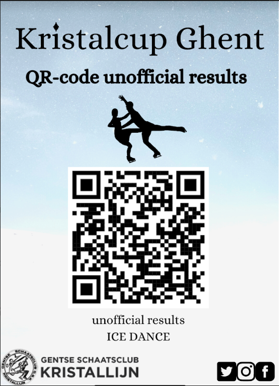kristalcup's tweet photo. QR-code for the results of the Ice Dance competition. #Gent #GSK #Kristallijn https://t.co/YDNm8nk0Mc