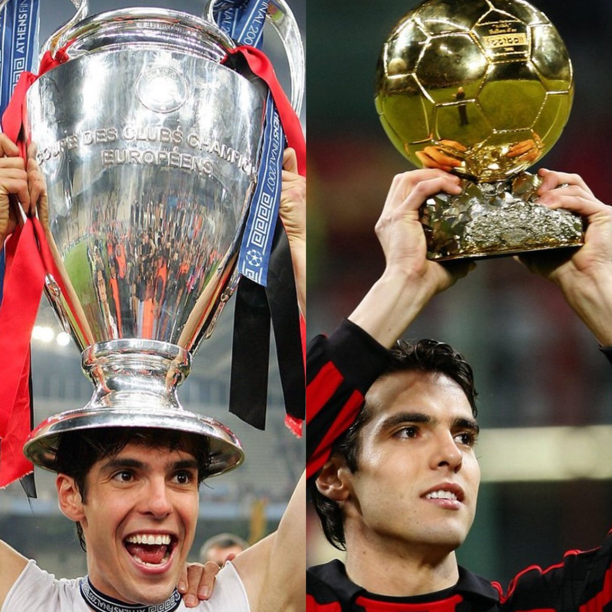 En su mejor momento, llegó al trono del fútbol mundial. Fue el primer futbolista que ganó el Balón de Oro superando a Messi y Cristiano Ronaldo. Conquistó la Copa del Mundo. Y levantó la UEFA Champions League siendo el MVP del torneo. Leyenda indiscutible.

¡FELICES 40, <a href="/KAKA/">Kaka</a>!