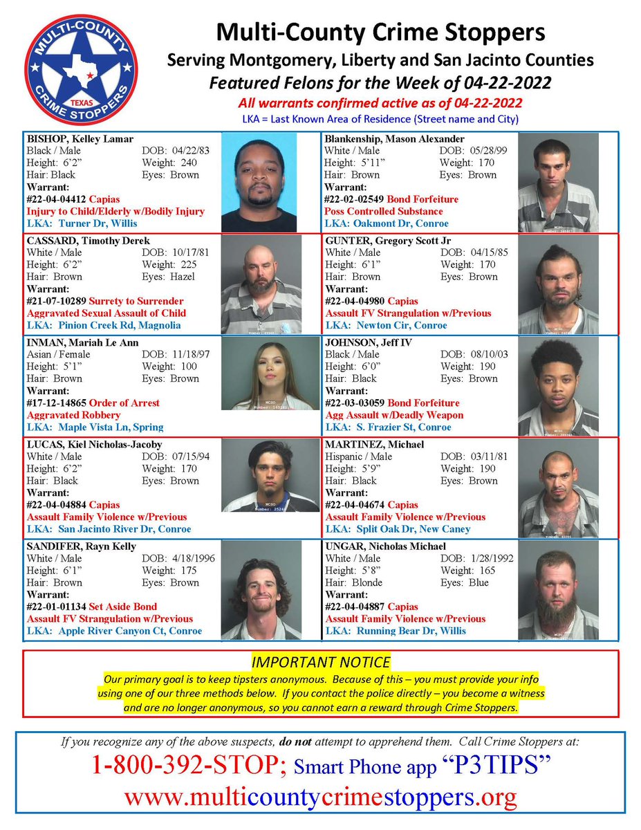 MOCOPct4's tweet photo. Multi-County #CrimeStoppers #FeaturedFelons
If you recognize any of these suspects, do not attempt to apprehend them. Contact Crime Stoppers:
1-800-392-STOP
Smart Phone app “P3TIPS”
https://t.co/exJoc6hp8I https://t.co/f0Q4ikEMW0