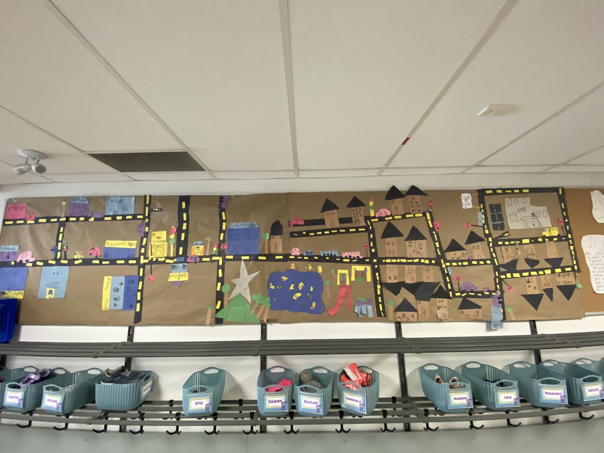 My Grade 1s <a href="/newhalfmoonbay/">Halfmoonbay</a> have been working so hard, and learning all about on their community. They came together as “construction workers” to build this 2d model. So happy to see their project completed, and on display for all to see! 🏠 🏬 🏥 🚗