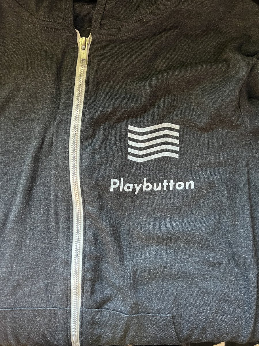 playbuttonio's tweet image. Just got some of our test merch and damn is it comfy. Will be for sale on 4/25.