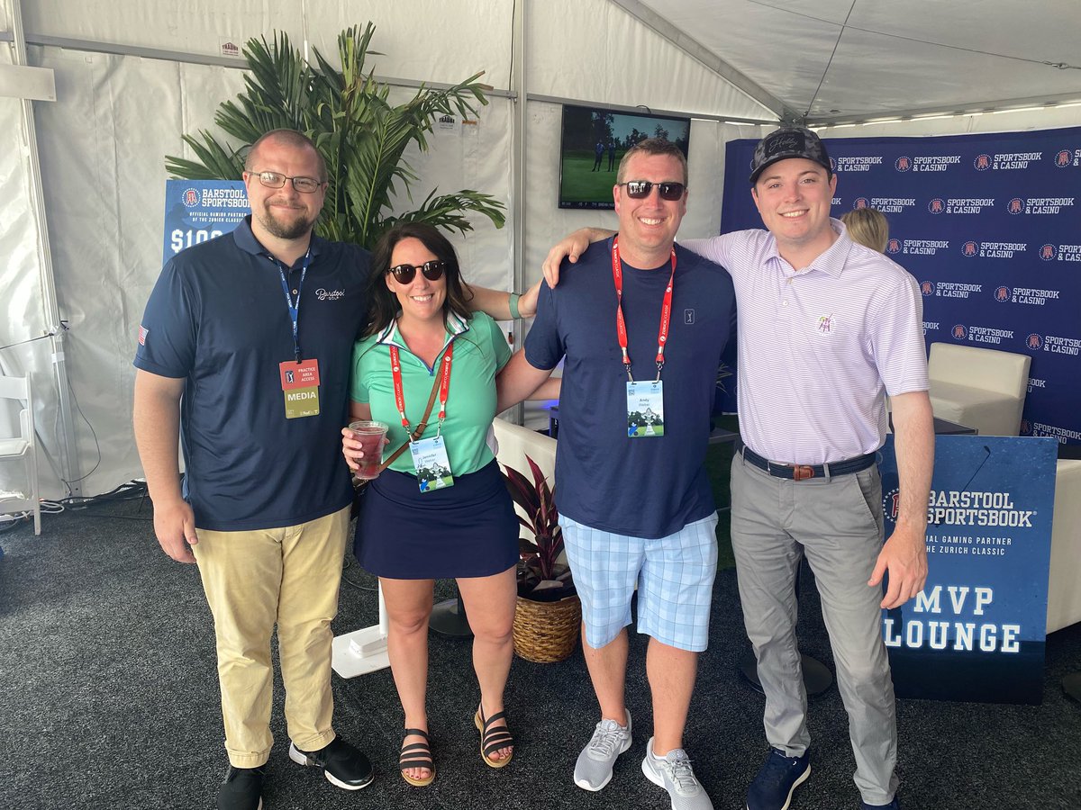 AndrewWeber87's tweet photo. Hanging with @FrankieBorrelli and @BarstoolTrent at the @Zurich_Classic https://t.co/YTnJ3b4EpQ