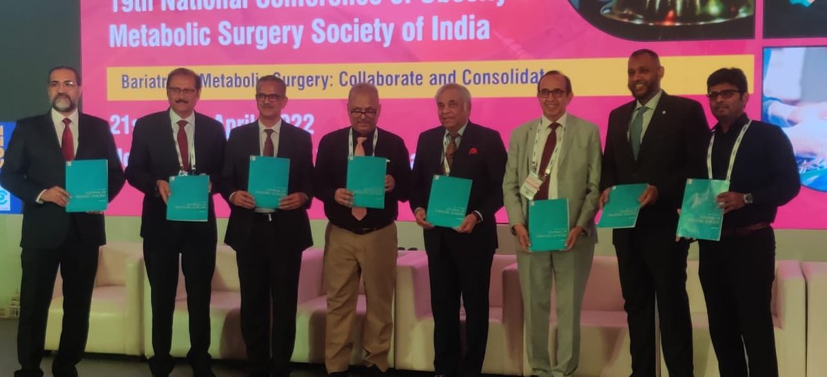 TheJBSjournal's tweet photo. A journey of a thousand miles begins with a single step...
A momentous launch of first issue of Journal of Bariatric Surgery during 19th Annual Conference of Obesity Surgery Society of India at Bangalore. https://t.co/R7yZAoHZFG