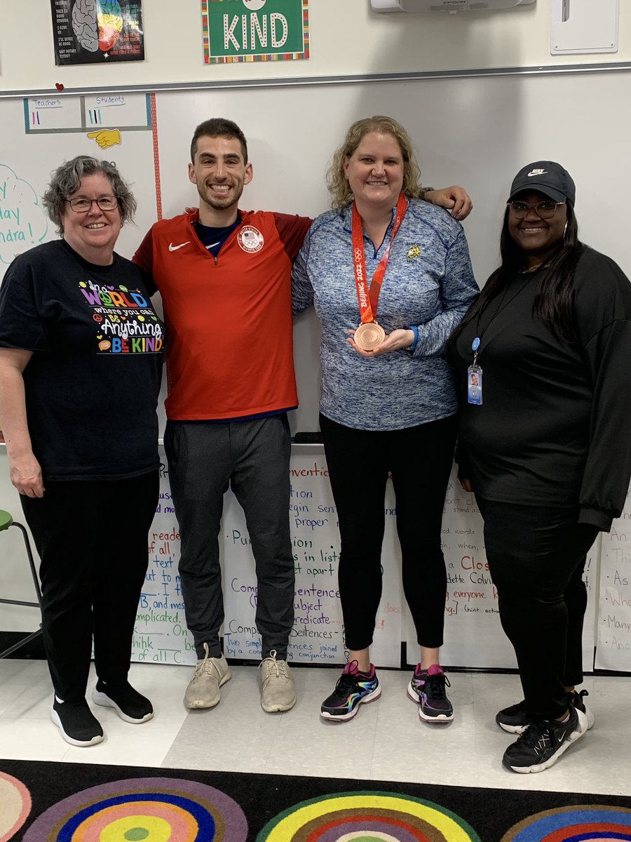 Exciting visit today from Lincoln grad &amp; bronze medal winning Olympian Emery Lehman #UpAtLincoln #OakPark97 #WeAreD97 <a href="/TheEmeryLehman/">Emery Lehman</a> <a href="/OakPark97/">Oak Park District 97</a>