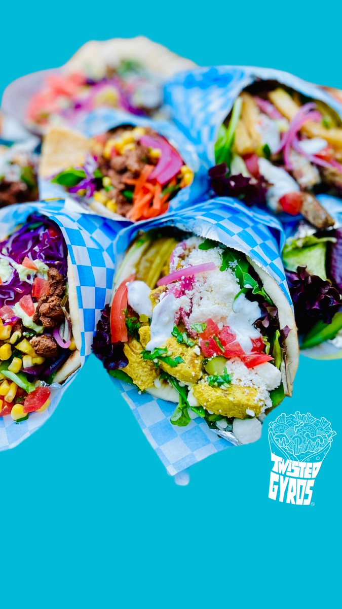 Who’s ready to get twisted tonight at @portlandnightmarket from 4-11? Just look for that big blue truck with the intoxicating aroma of Greek lamb gyros, chicken shawarma, bulgogi beef and more swirling through the crisp spring air! We’ll see you there! 
✌️💙🥙#twistedgyros