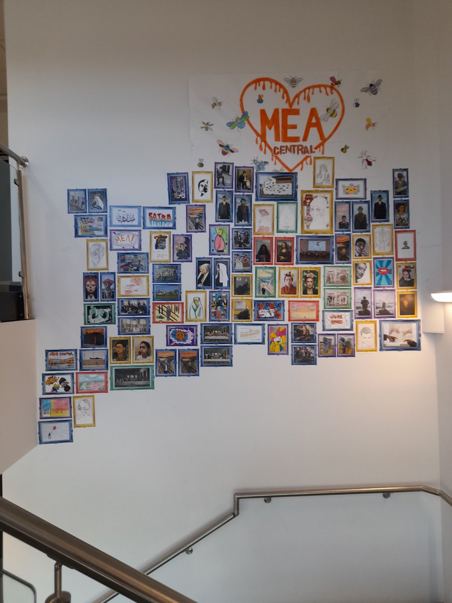 House Art competition entries up in all their glory!!
Had my eye on this empty staircase wall for a while 🙂