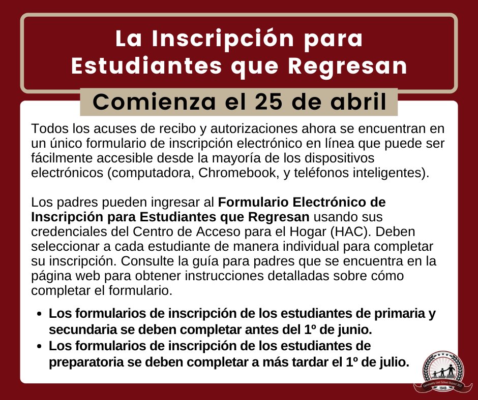 💻 Online registration for returning students is now open! Click here to start: trst.in/D9iv6x
If you need help while registering, please contact the main office at 331-228-3700
