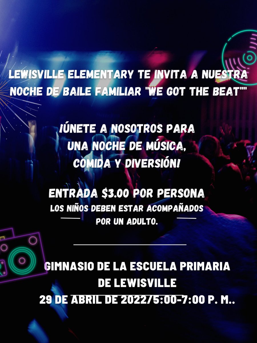 LewisvilleES's tweet photo. Get ready to have some fun. We got the beat!!!
Prepárate para la diversión. Nosotros tenemos el ritmo!!!
#ThePonyWay https://t.co/wh180n48sf