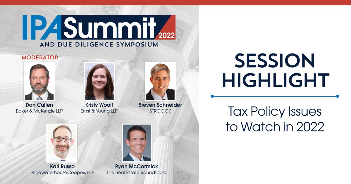 portfolioalts's tweet photo. #IPASummit22 is getting closer - register today to hear from industry pros during our session on tax policy issues: https://t.co/oJcpcuFprM https://t.co/F783NreAX9